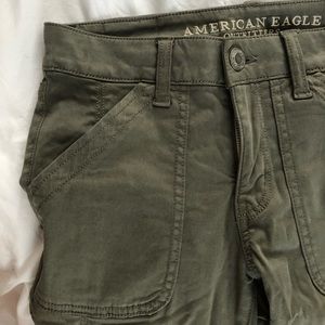 Military Green American Eagle Skinny Jeans